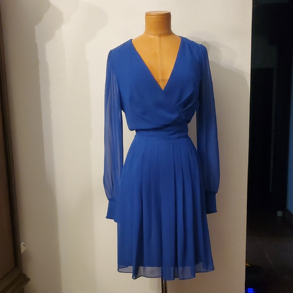 Jessica Simpson Royal Blue Long Sleeve Dress
